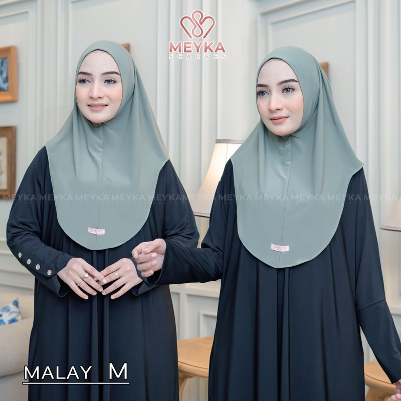 [Paket Usaha/Reseller] Hijab Instan Bergo Malay by Meyka 10 pcs (Toko Media Hijab)
