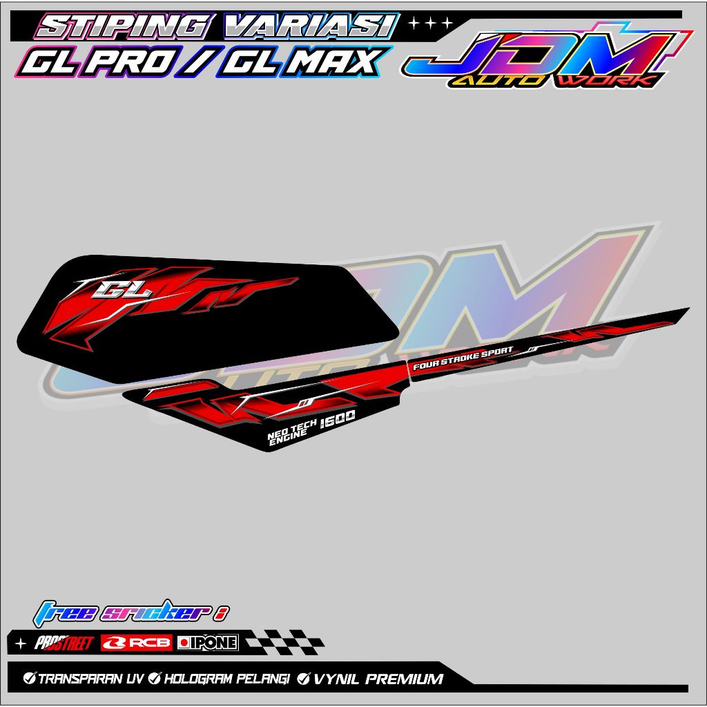 STRIPING VARIASI HONDA GL PRO GL MAX / STICKER LIST VARIASI MOTOR GL PRO GL MAX