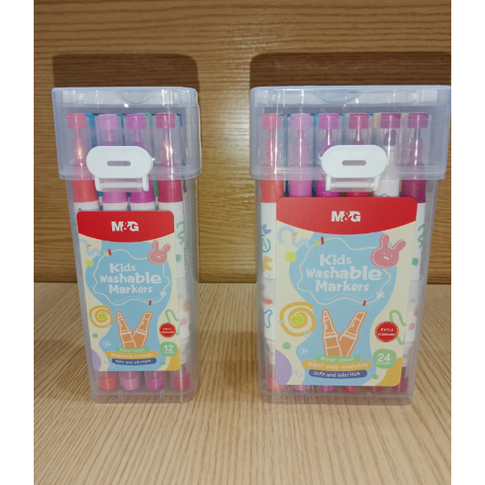 

M&G WASHABLE MARKER PEN / SPIDOL MEWARNAI / WATER BASED / 1 SET (ISI 12,24 WARNA)