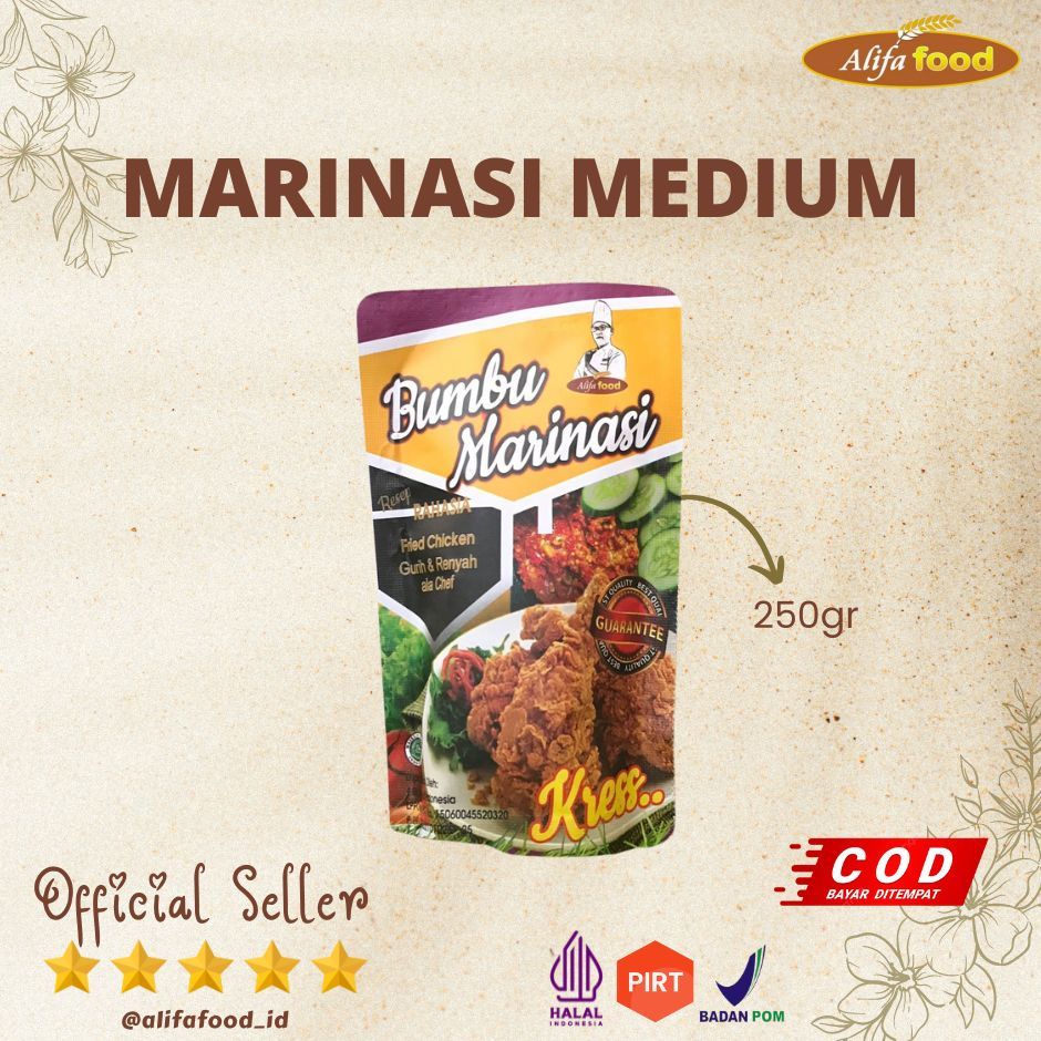 

ALIFA FOOD - Bumbu Marinasi Medium, Bumbu Marinasi Ungu, 250gr