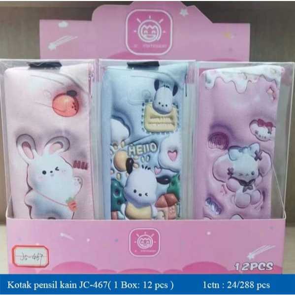 

Tempat Pensil Sleting Premium Motif Animal Cute JC-467 Rabbit Mouse Pochacco