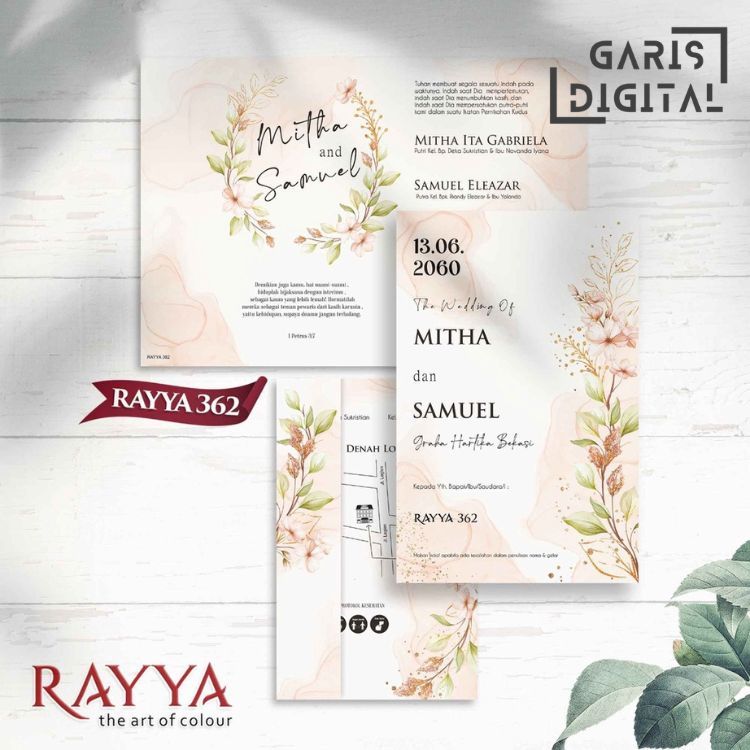 RAYYA 362 | CETAK UNDANGAN | UNDANGAN PERNIKAHAN