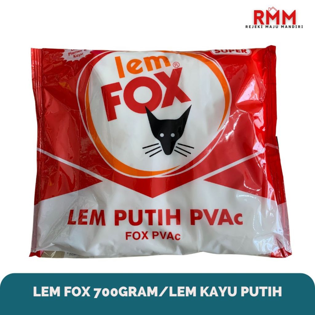 

Lem Fox Putih 700Gram/ Lem Fox PVAc Lem Kayu Kertas