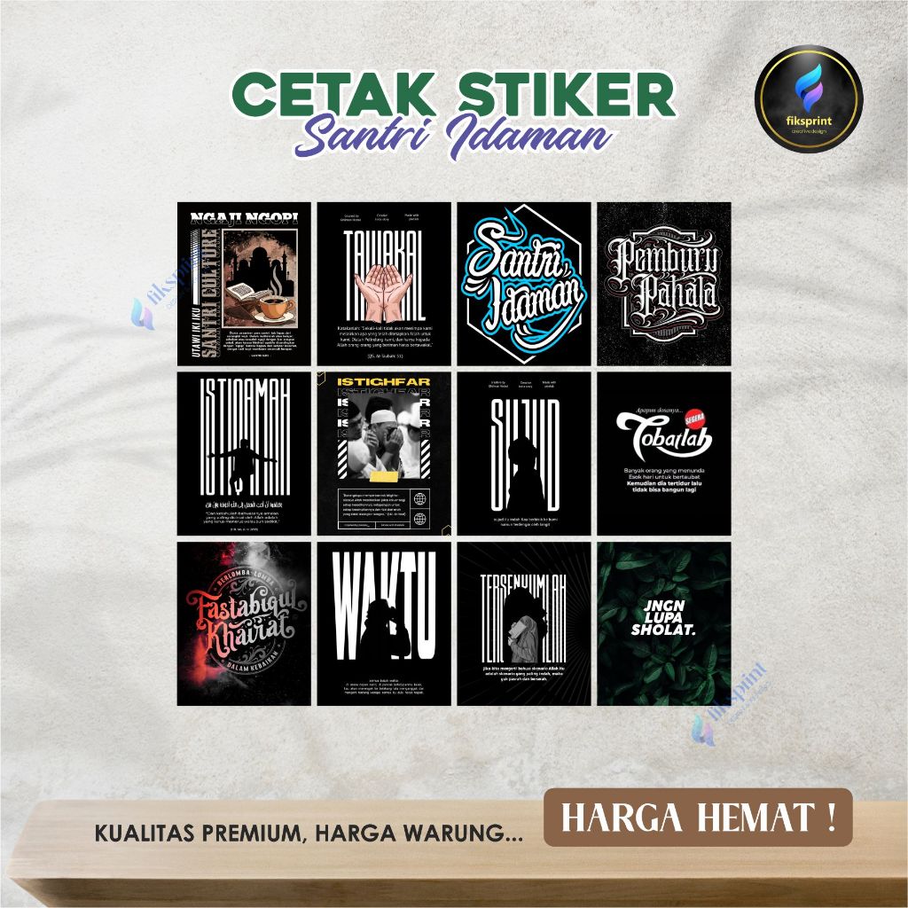 

Stiker kata kata santri idaman mertua, stiker islami (isi 42 pcs)