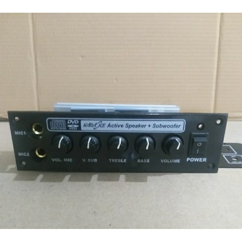 KIT ACTIVE SPEAKER AMPLIFIER 500WATT SANKEN A1216 / C2922 5DY 2 MIC + Subwoofer