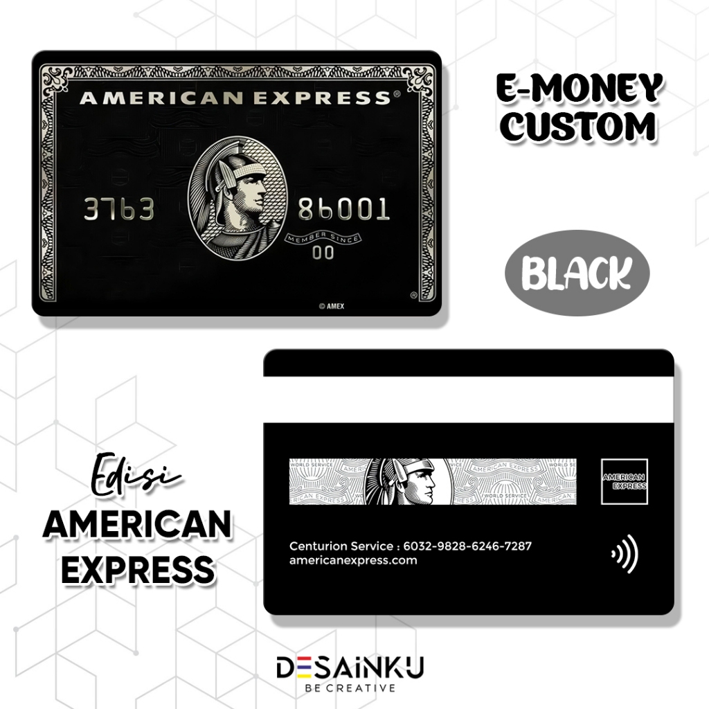 READY STOCK EMONEY AMERICAN EXPRESS / BLACK CARD / BLACK VERSION / FLAZZ / BRIZZI / TAPCASH