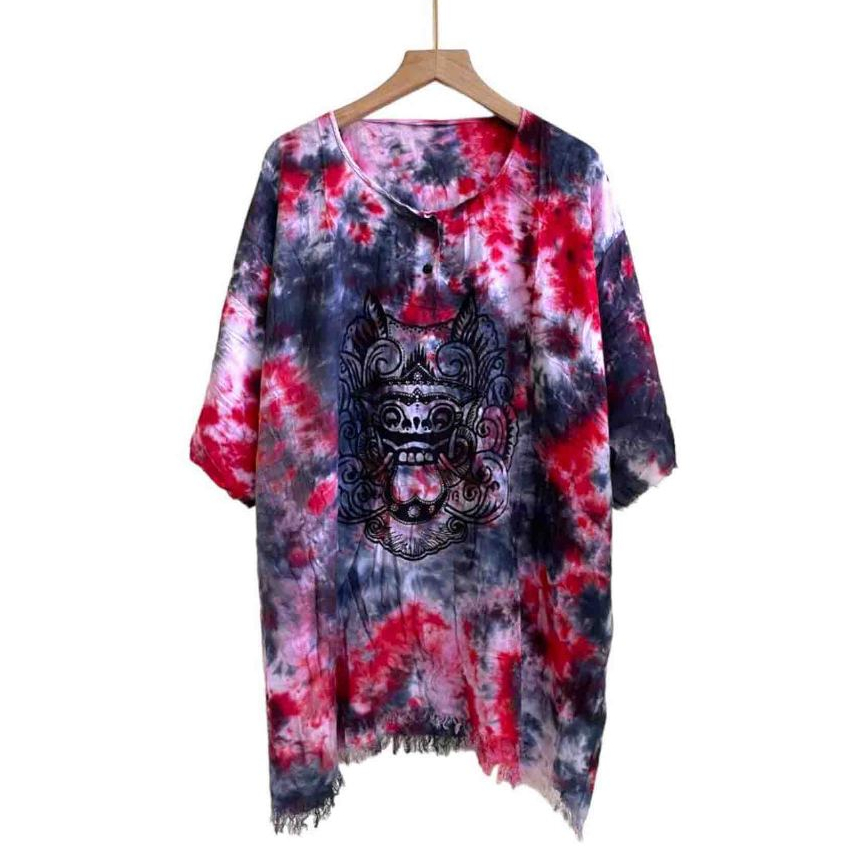 Baju barong bali tie dye pria dan wanita - katun adem dan lembut - baju pantai - santai