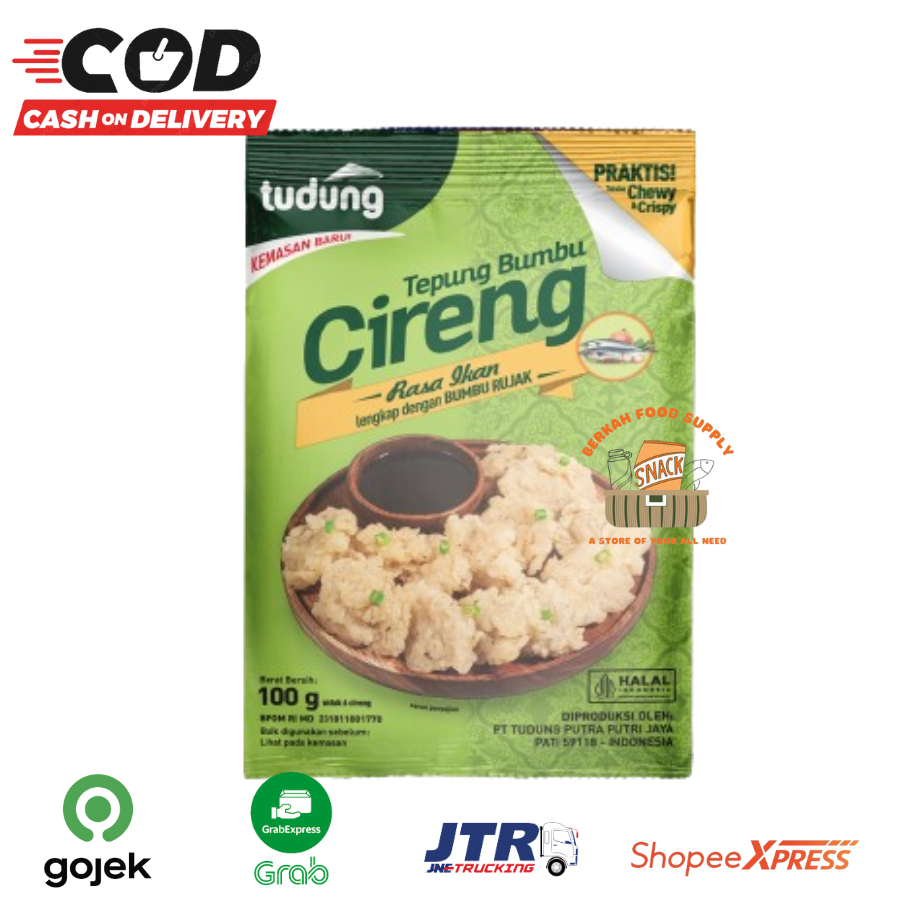 

[ BERKAH ] Tudung Tepung Bumbu Cireng 100gr Rasa Ikan Sambal Rujak Bumbu Siap Saji Enak HALAL Tepung Instant