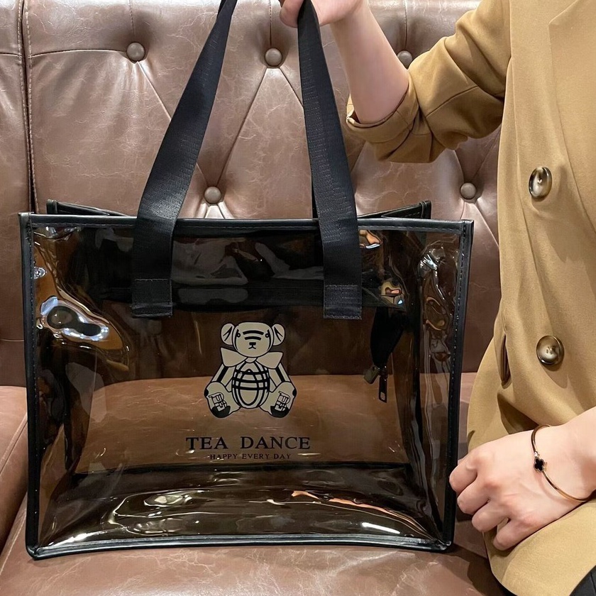 Spesial Tas Tenteng Wanita Jinjing Transparan Bahan Plastik BYCTK