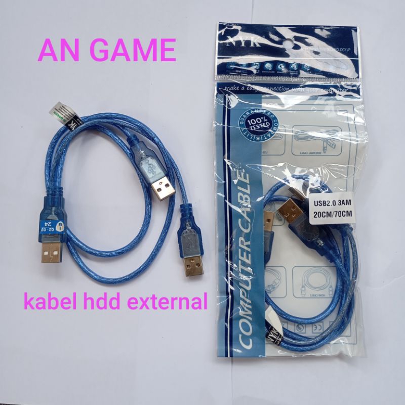 KABEL USB TO USB CABANG NYK / KABEL HDD EXTERNAL PS2 USB 2.0