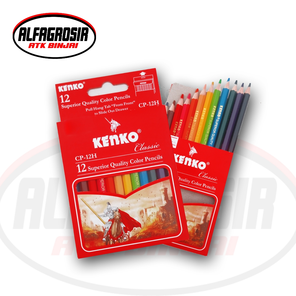 

Pensil Warna KENKO 12 Warna Pendek CP-12H /Pensil Mewarnai/Coloring Pencil