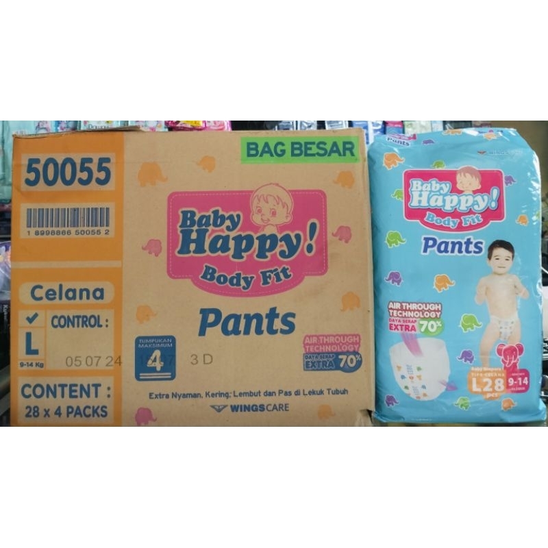 BABY HAPPY L PANTS 1 dus  isi 4 BAG L28
