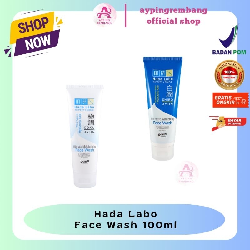Hada Labo Face Wash 100ml | Hada Labo Shirojyun Face Wash | Hada Labo Gokujyun Face Wash