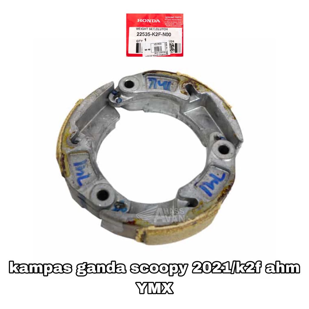 22535-K2F-N00 WEIGHT SET CLUTCH KAMPAS KOPLING GANDA SCOOPY ESP KAMPAS GANDA SCOOPY 2021/K2F AHM