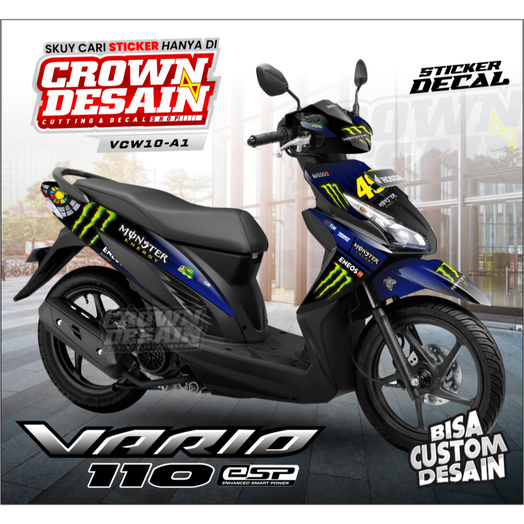 Sticker Motor Vario 110 Fi Fullbody - Decal Sticker Honda Vario Fi 110 - Dekal Vario - Sticker Vario