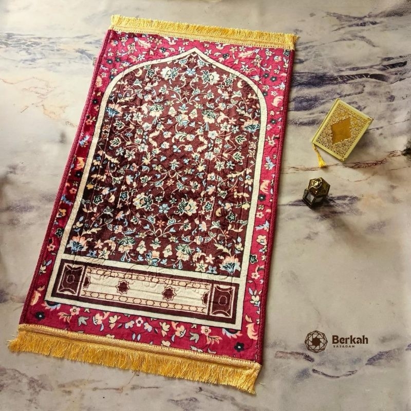 Sajadah Tebal Rumbai Motif Jumbo Anti Slip Tebal 70x110cm/Sajadah Tebal Dan Empuk
