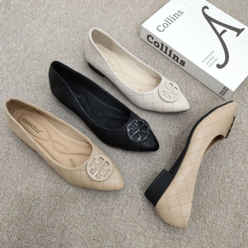 Simoncelli Sepatu Wanita Tumit Tahu 1.5 Cm Import | Sepatu Kerja | Pansus Kerja Import 8266-A1