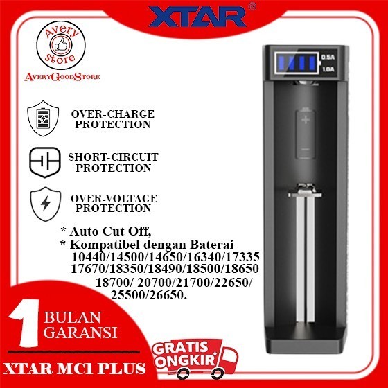 XTAR MC1 PLUS, CHARGER SINGLE SLOT LITHIUM BATTERY - VARIAN