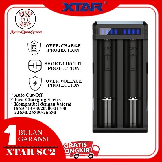 XTAR SC2 LED Indicator Smart Extended Version USB Charging - VARIAN