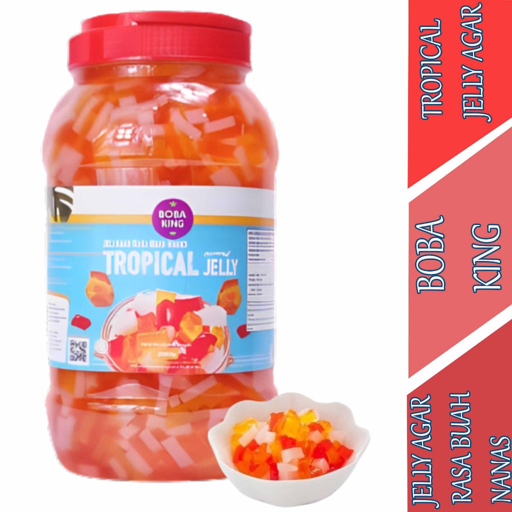 

Jelly Agar Rasa Buah Nanas - Boba King - Tropical Jelly Buah - 2kg