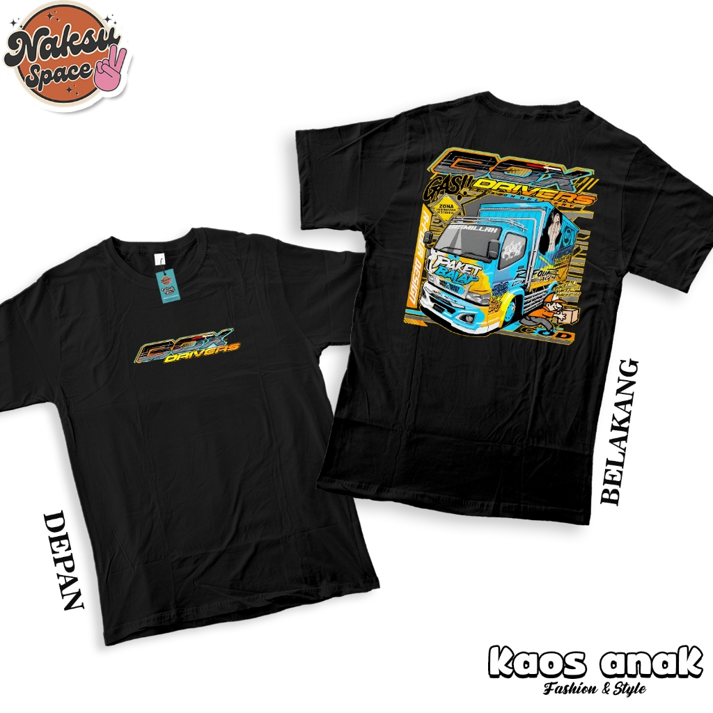 KAOS ANAK - KAOS TRUK BOX DRIVERS BAJU TRUK PAKET BALAP BAJU DISTRO