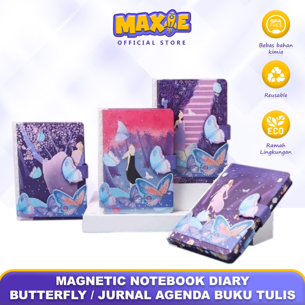 

Magnetic Notebook Diary Butterfly / Jurnal agenda Buku tulis - 1360