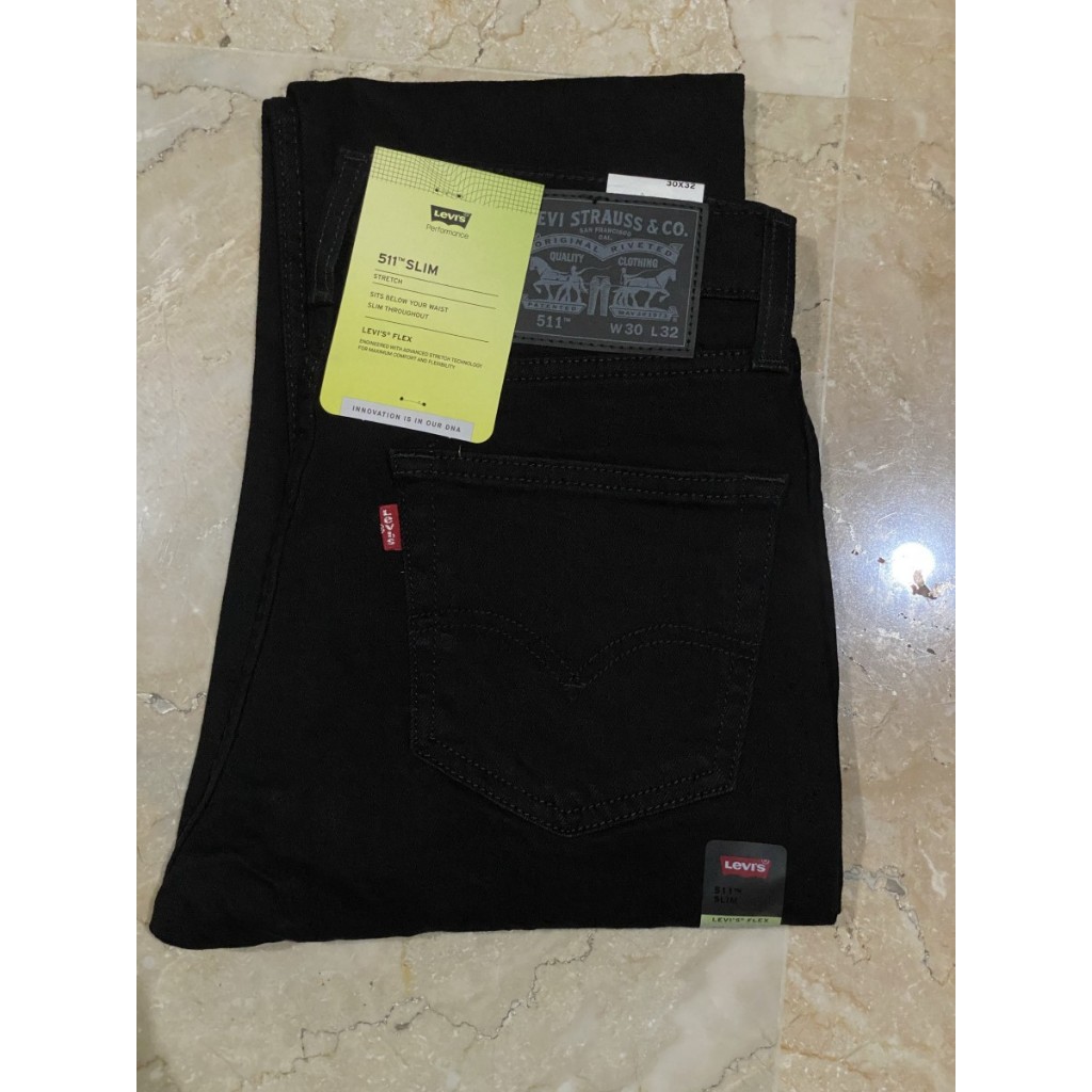 Celana Jeans Pria Original 511 Slim FIt Stretch Black 511-1907