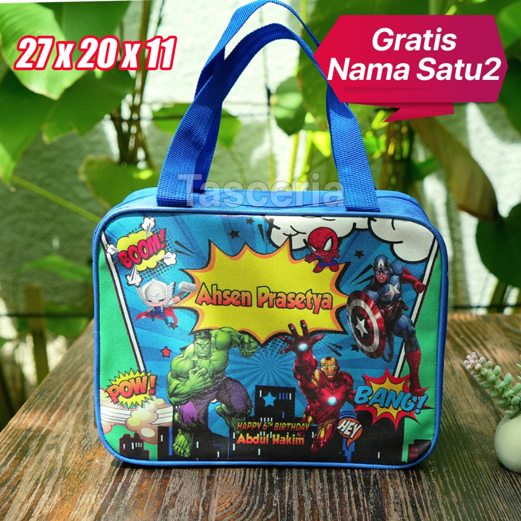 

Tas Souvenir Ultah Anak Bahan Tebal Avanger