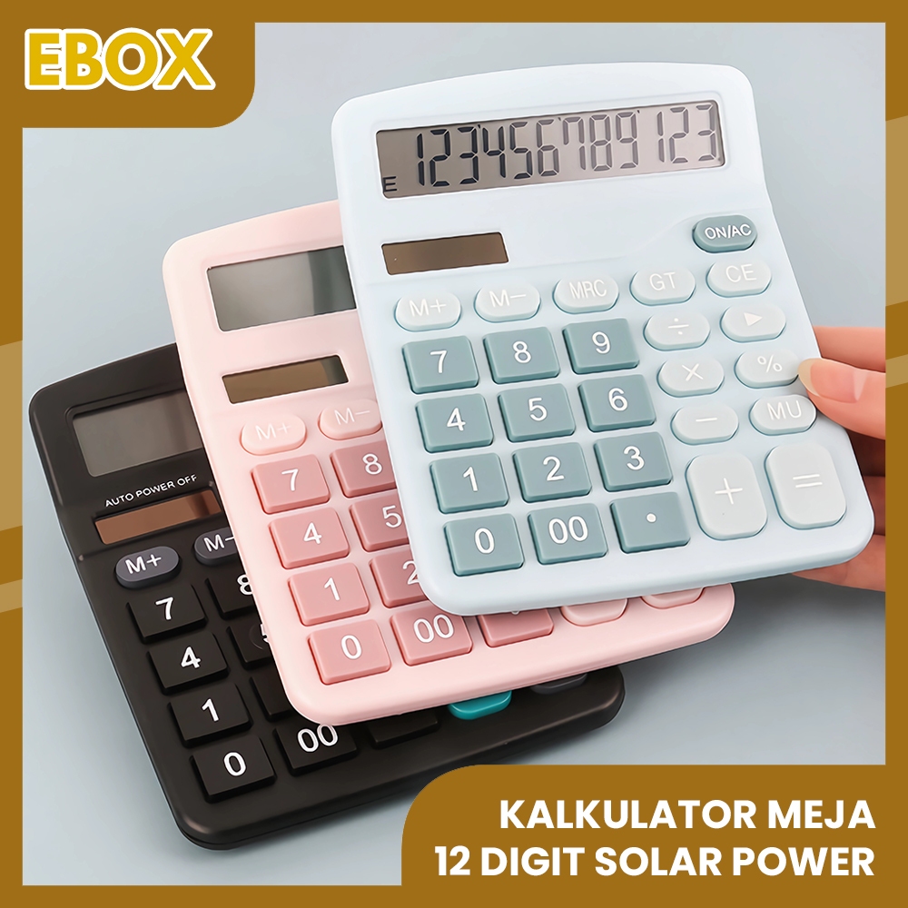 

EBOX Kalkulator Meja Layar 12 Digit Solar Power KK-837-12S