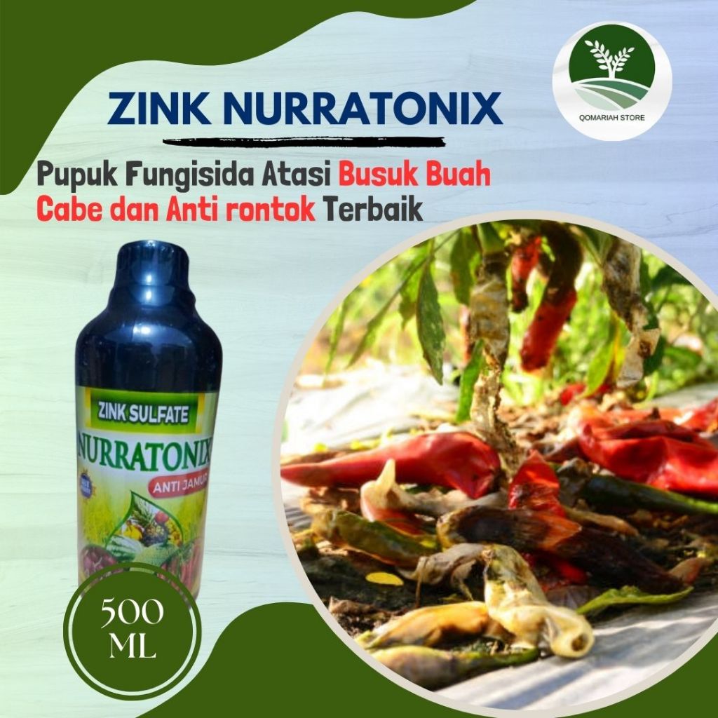 terbaru ZINK SULFATE NURRATONIX 500ML obat semprot bulai cabe ampuh patek cabe terbaik original