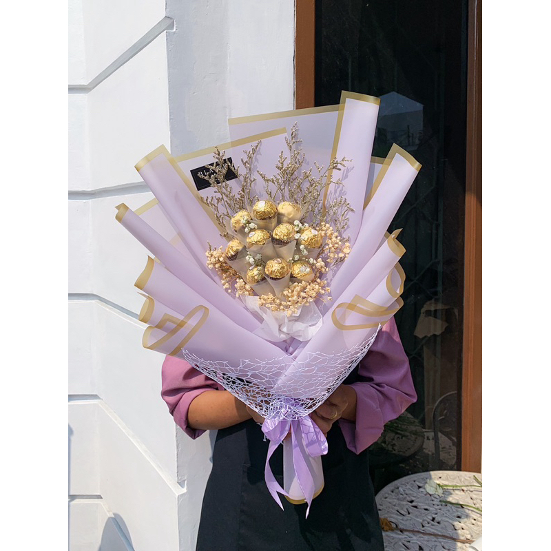 

G&C BUKET COKLAT FERRERO ROCHER BUKET ASLI FERRERO ROCHER BUKET VALENTINE FREE BABYBREATH