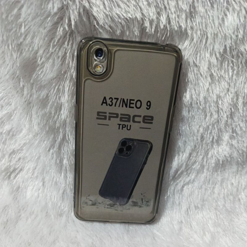 CASE / Casing Clear Black Oppo A37 / A37F / Neo 9 Slicon Hitam Bening