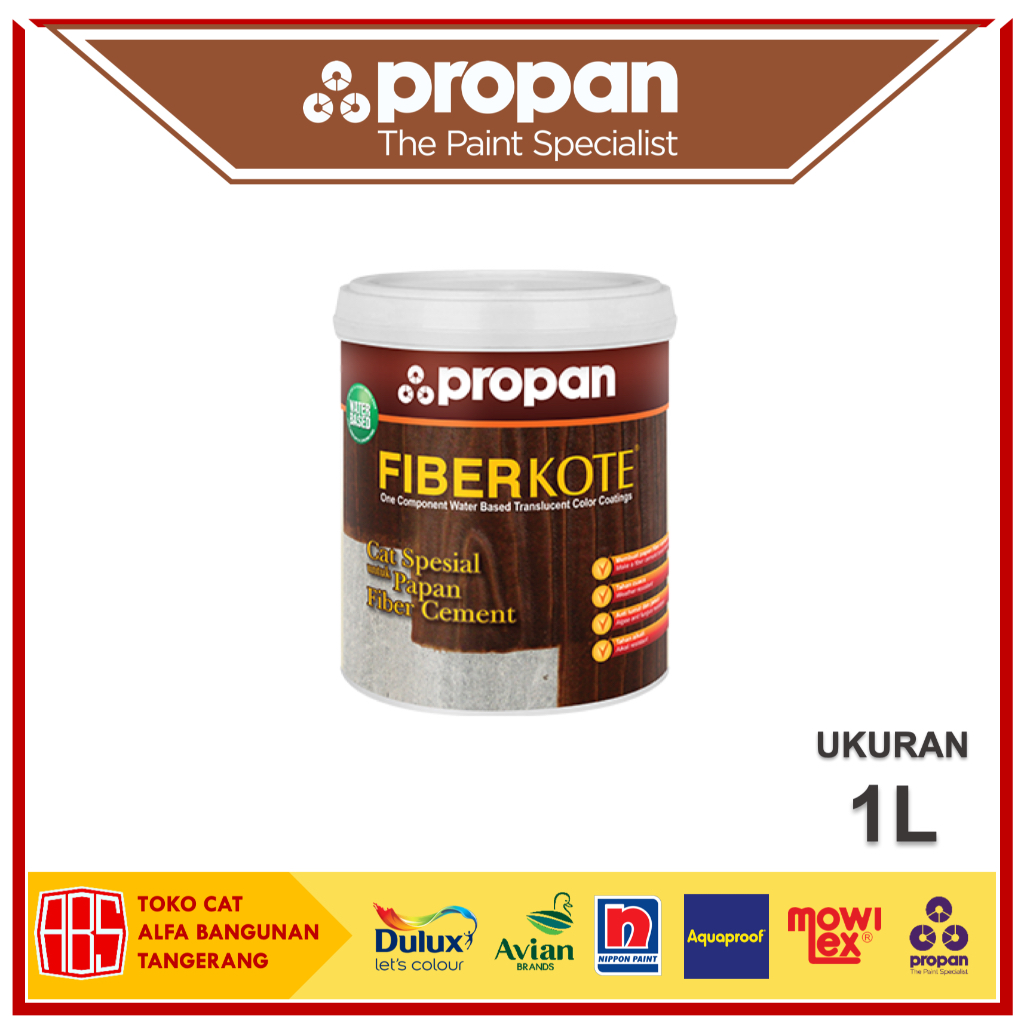 Cat Propan Fiberkote 1L - Cat Fiber / Kayu