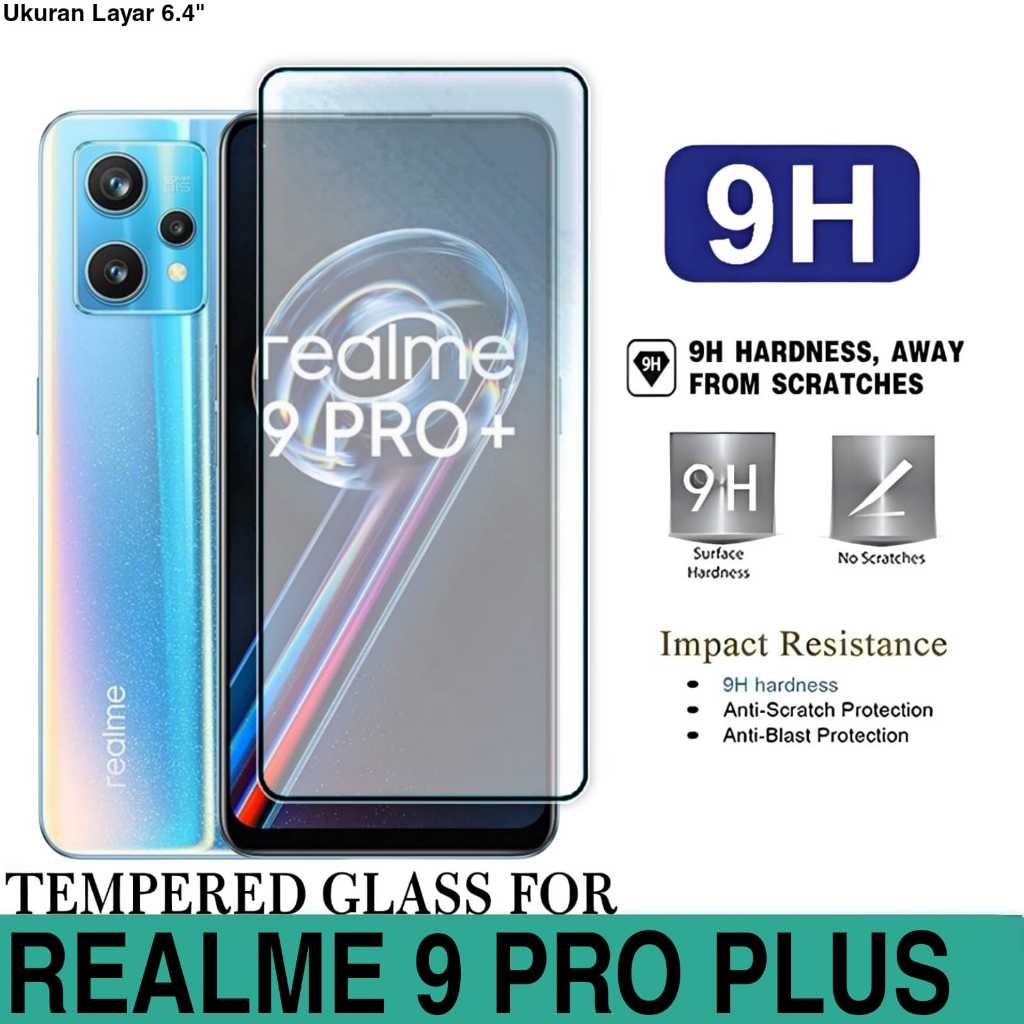 Promo Tempered Glass Realme 9 Pro Plus Anti Gores Kaca Bening Premium Anti Bekas Sidik Jari