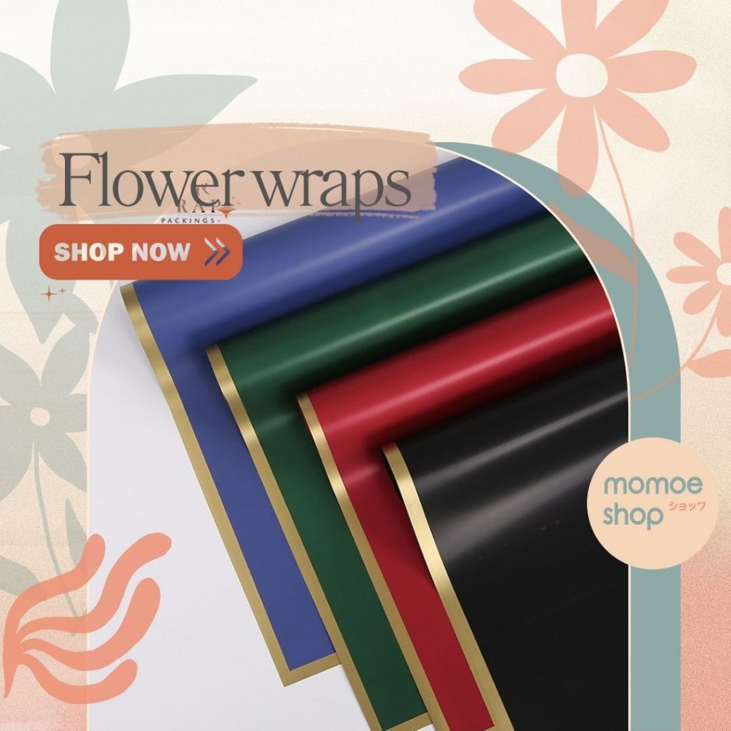 

Gratis Packing Aman Flower wrap bouquet cellophane isi 5 paper wrapping buket bunga vintage kertas flower wrapping valentine list gold