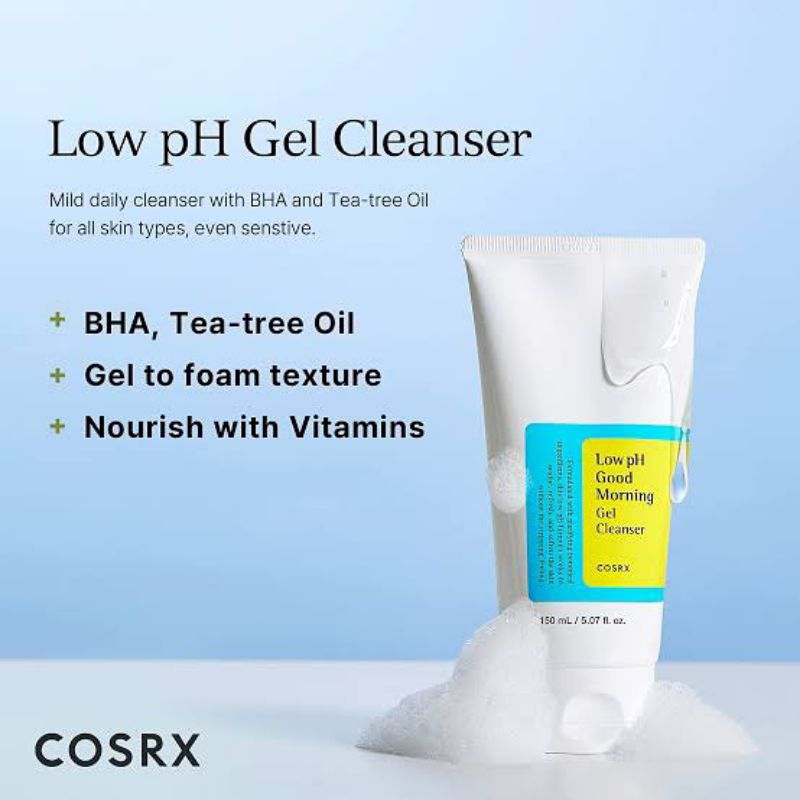 Cosrx Facial Wash Low pH Good Morning Gel Cleanser Cleanser Pembersih Wajah 50ml