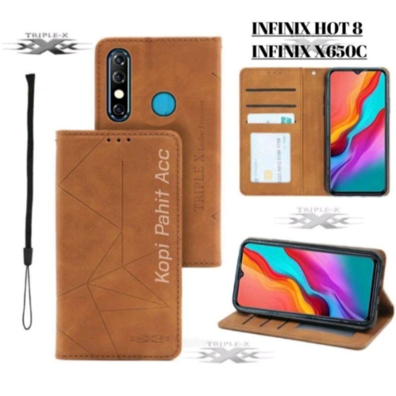 Case untuk Hp Infinix Hot 8 flip cover flip case handphone