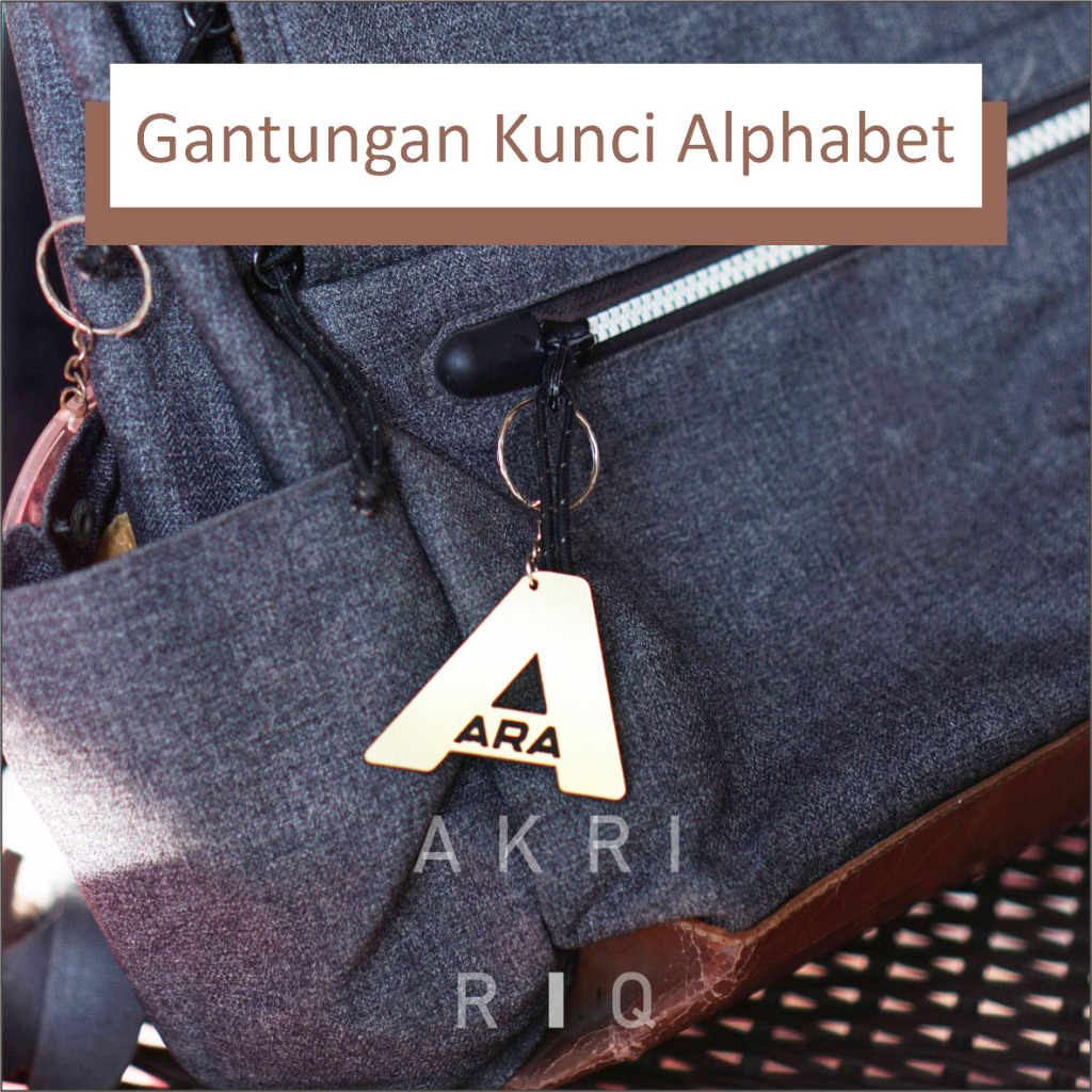 Gantungan Kunci Huruf /Gantungan Kunci /Gantungan Kunci Alphabet / Gantungan Kunci Akrilik