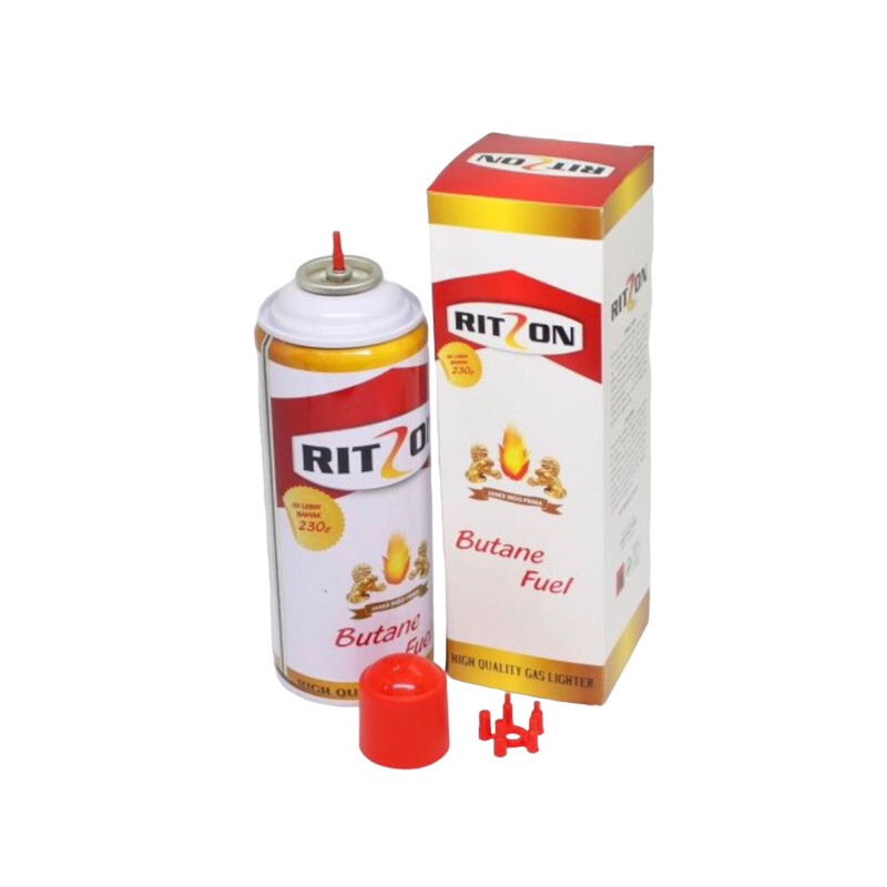 Gas Ritzon isi Ulang Korek Mancis pemantik Gas Refill Ukuran Besar 230 Gram