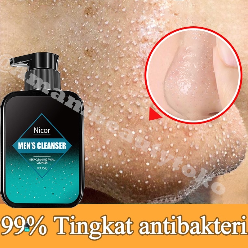 Pembersih Wajah Untuk Pria Face Wash For Men Tungau Pembersih Jerawat dan Komedo Pembersih Komedo Sa