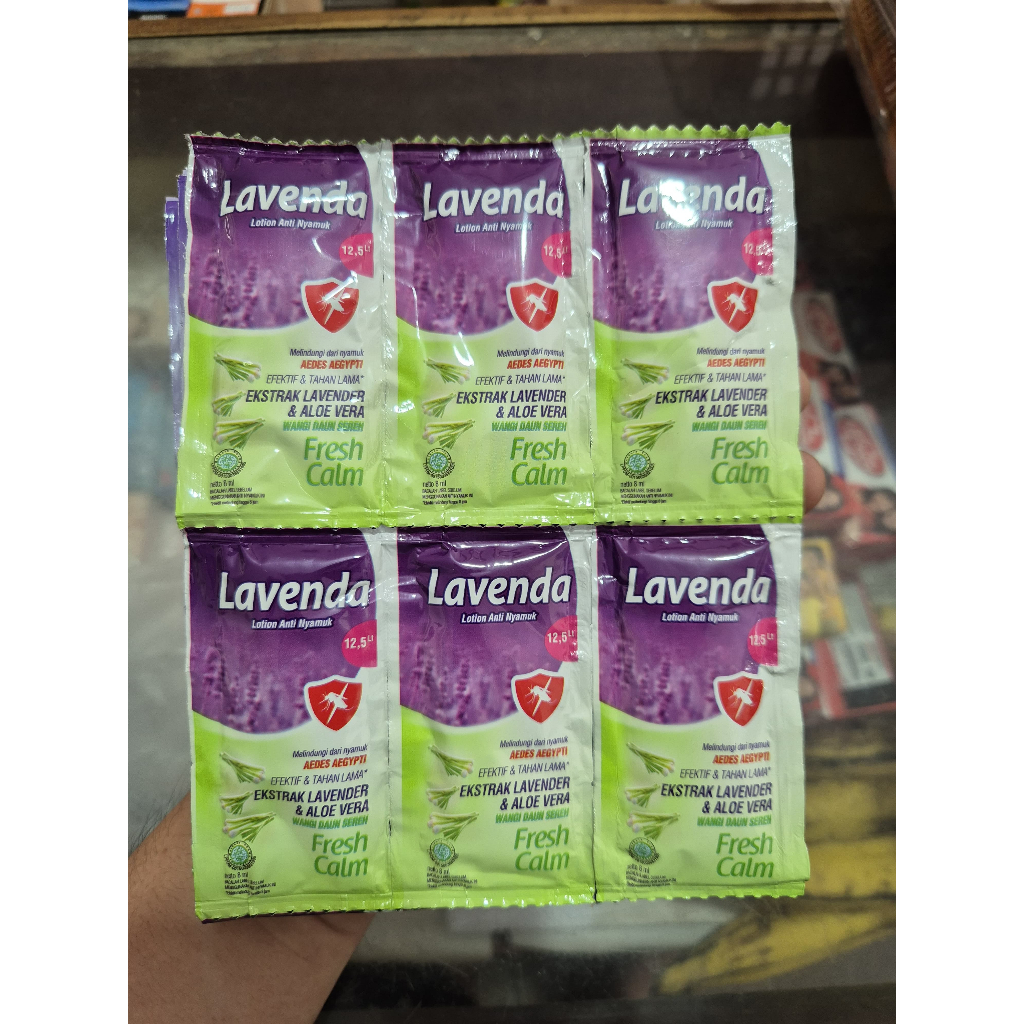 LAVENDA LOTION ANTI NYAMUK RENCENG ISI 12 @8ML