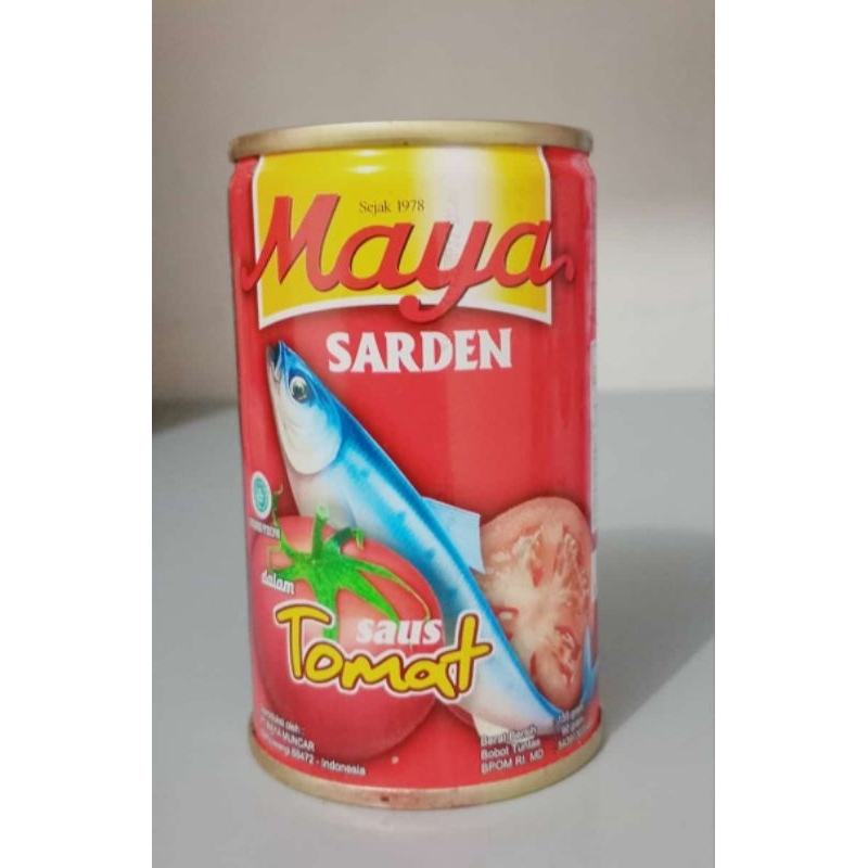 

Maya sarden saus tomat ukuran kecil 155gr