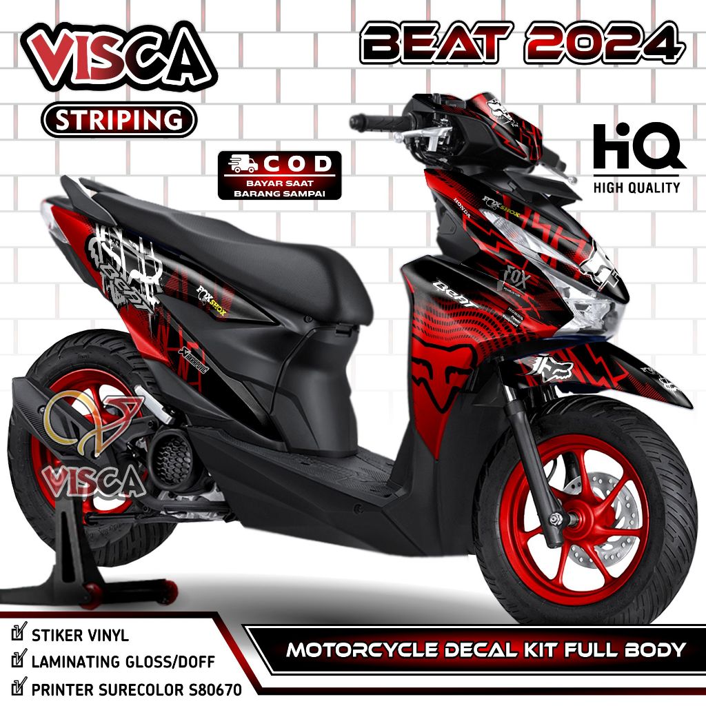 Decal Beat 2024 Full Body - Stiker Motor Beat Street 2024 Fullbody - Dekal Beat Terbaru 2024 - Stick