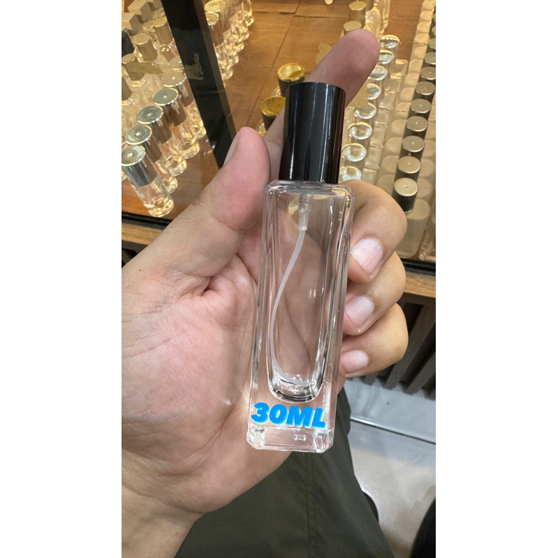 BOTOL PARFUM SPRAY JOJO KACA 30ml DRAT HITAM