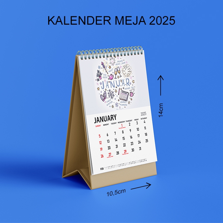 

Kalender 2025 Lengkap Kalender Meja Ukuran Kecil Motif Bulan Art #02