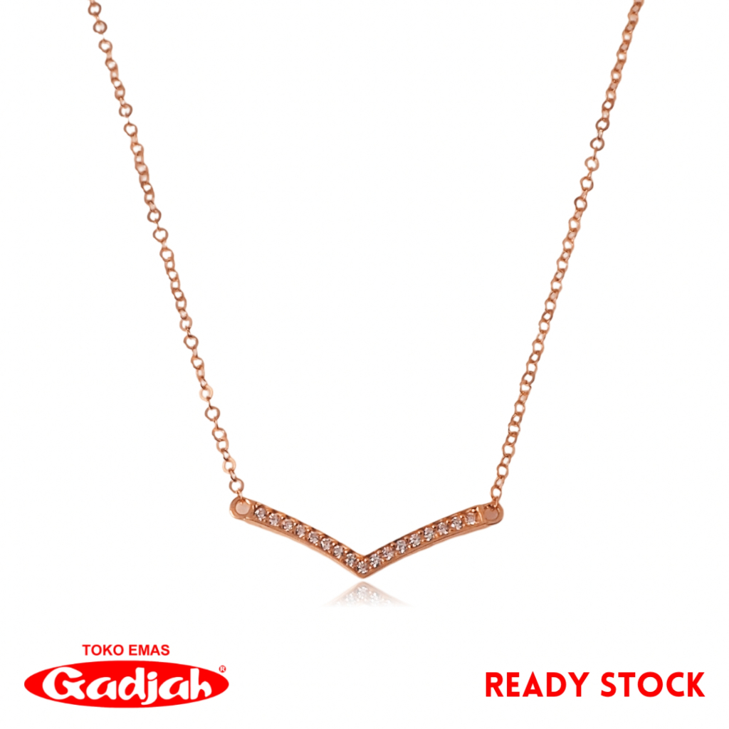 Kalung Emas New Fancy Aurel Mungil List Samping - Toko Emas Gadjah