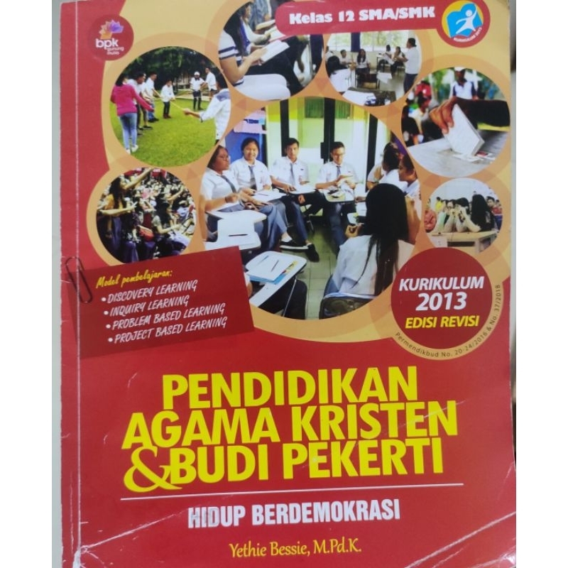 Buku Agama KRISTEN  SMA 3 kelas 12 XII Yethie B BPK GM