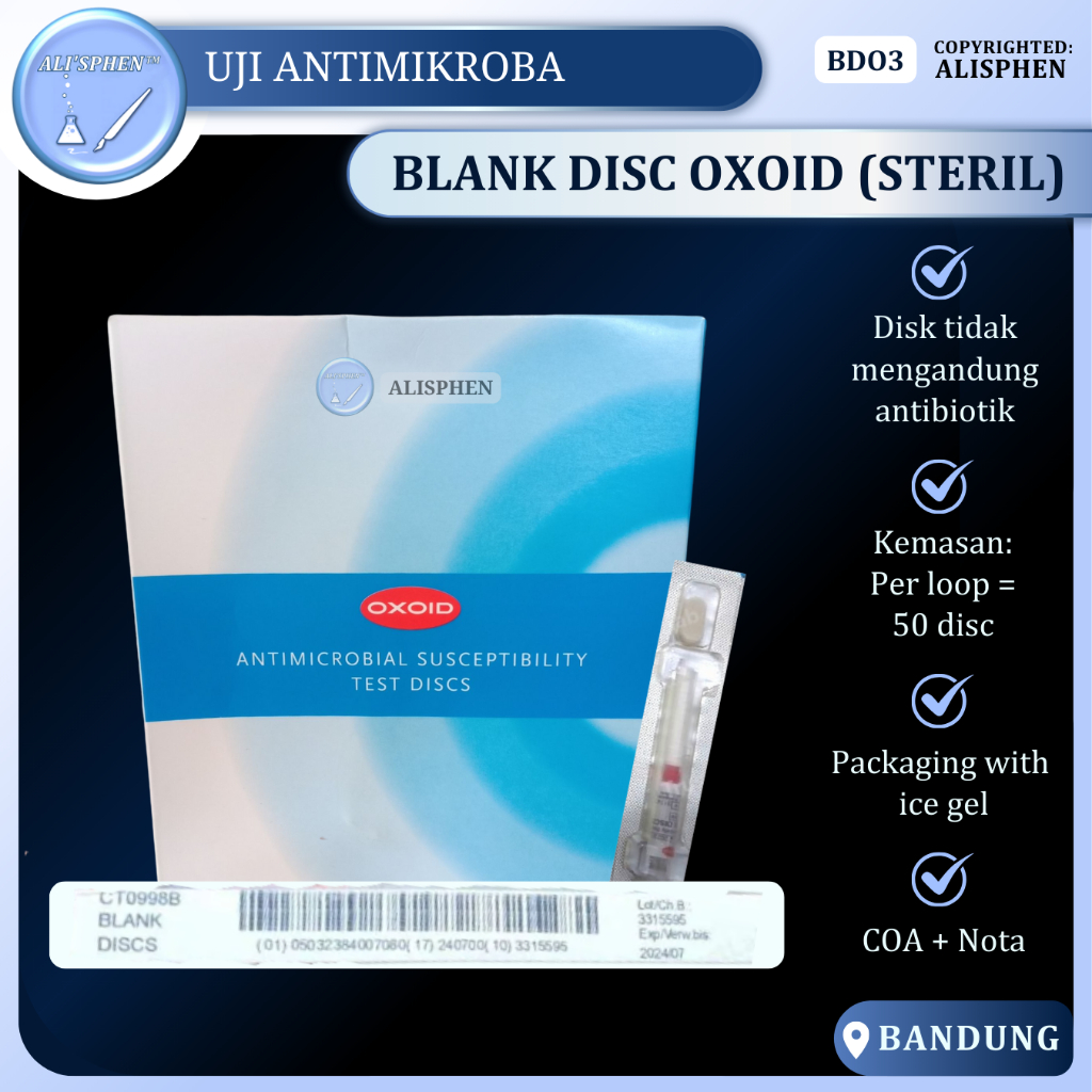 [BDO3] Blank Disc Antibiotik | OXOID | For Laboratory Use