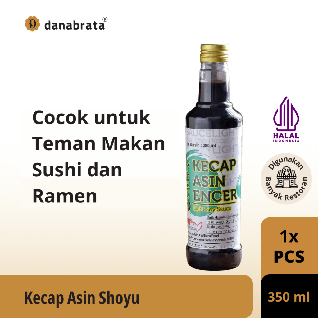 

Danabrata Kecap Asin Encer 350 ml / Light Soy Sauce / Kecap Asin Shoyu