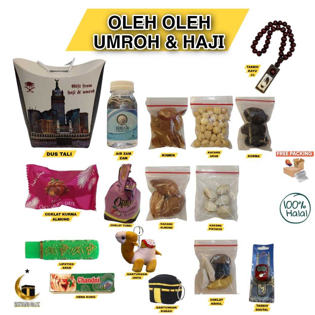 

Paket Oleh Oleh Haji & Umroh per @25pcs dus tali